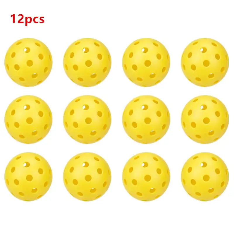 Professional Pickleball Balls 12/6 PCS 74mm 40 Holes Colorful Consistent Bounce for Official Competition Training