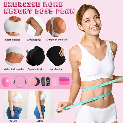 Pilates Ring Set Exercise Equipment with Exercise Bands Resistance Bands Set, Pilates Ball, Sliding Disks Workout Equipment