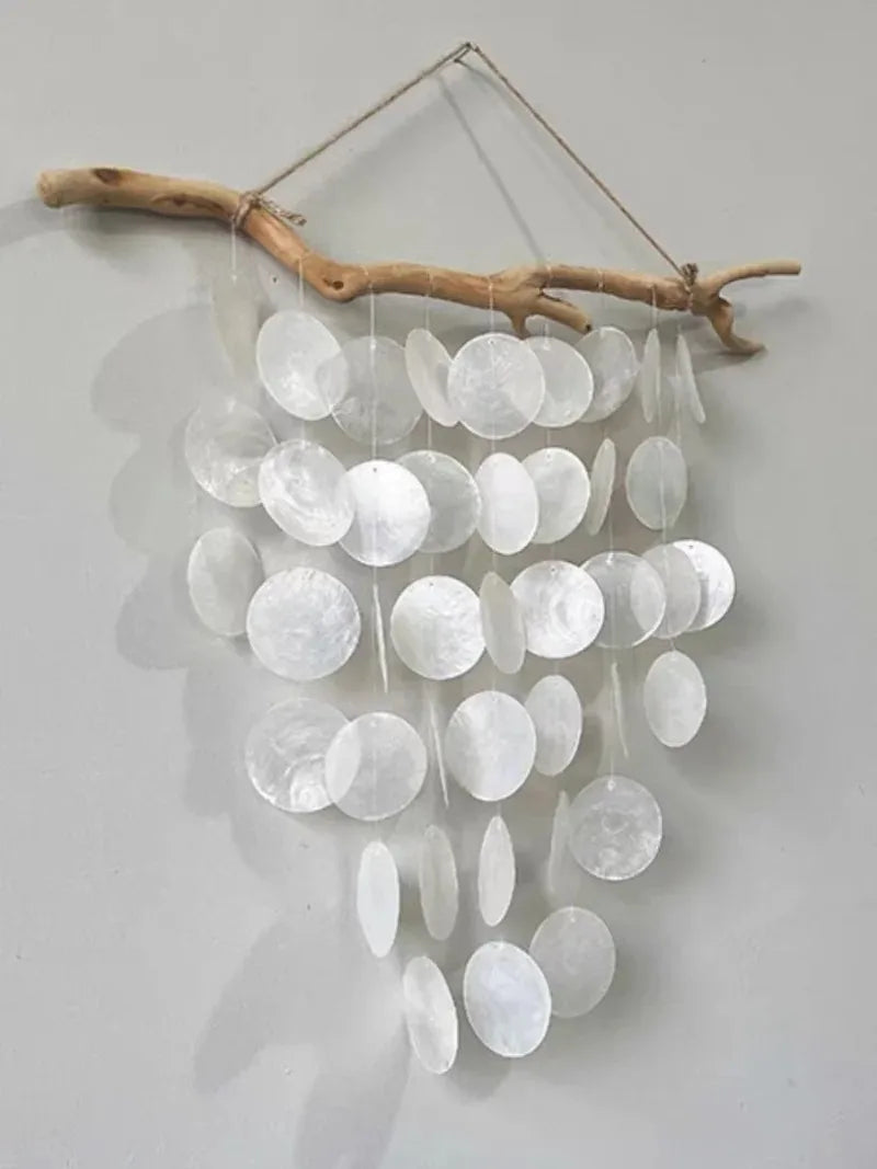 5cm DIY White Capiz Shell with Two Holes Sea Shell Bulk Capiz Shells for Decor DIY Wind Chimes & Crafts Jewellery Accessories