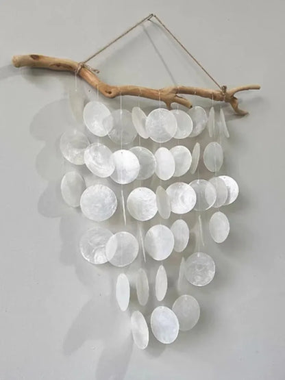 5cm DIY White Capiz Shell with Two Holes Sea Shell Bulk Capiz Shells for Decor DIY Wind Chimes & Crafts Jewellery Accessories