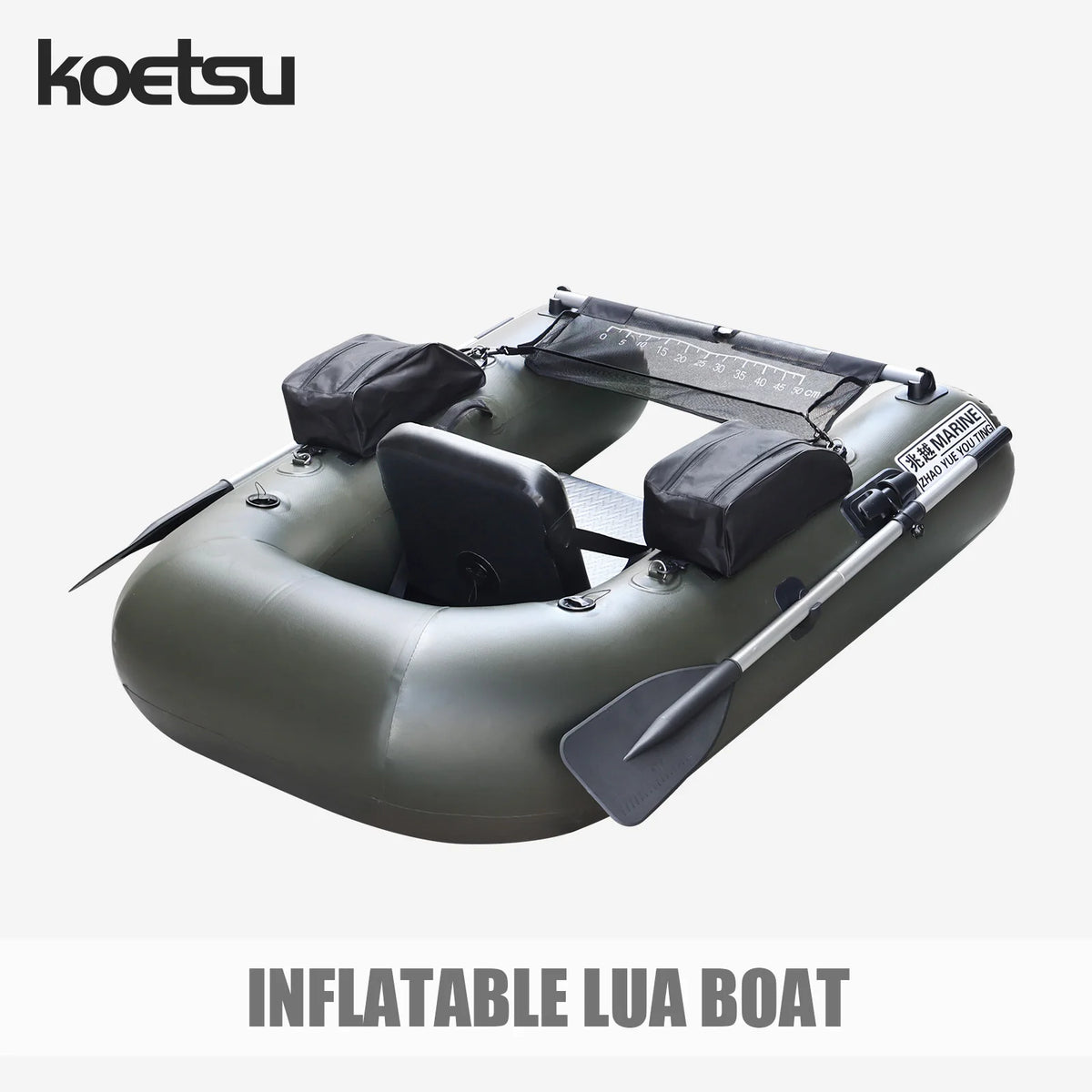 KOETSU Excellent Inflatable Bass Boat - Perfect for Lure Casting & Freshwater Fishing Lightweight Inflatable Lure Craft