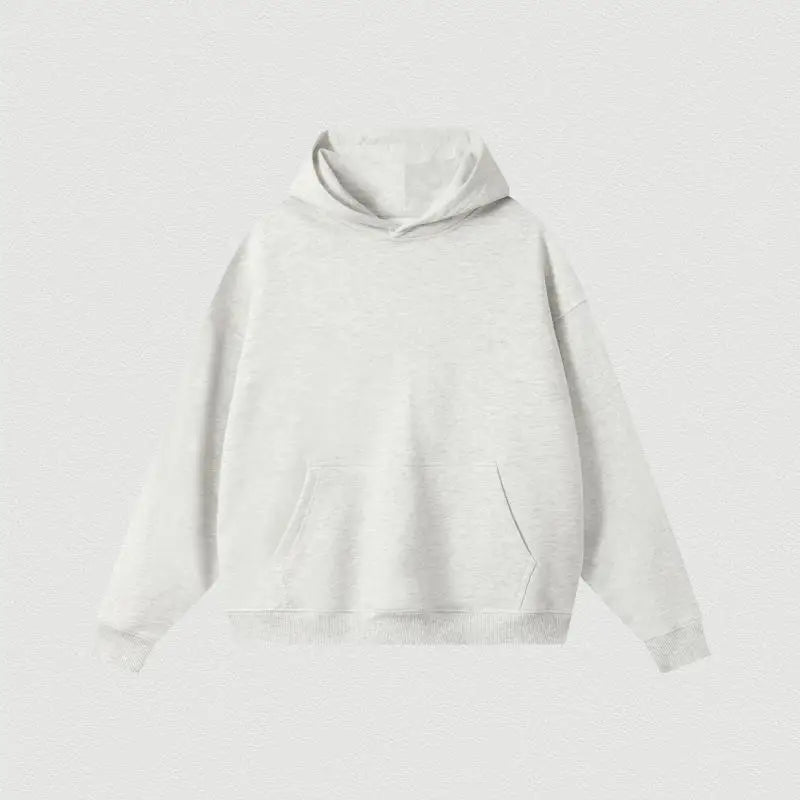 Custom LOGO 400GSM Oversized Frency Terry  Autumn Winter Casual Cotton Men Woven Top Solid Color Hoodies Sweatshirt Streatwear