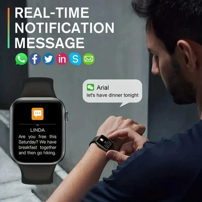 2025 New Smartwatch For Men Android IOS Phone 1.73" Screen Bluetooth Call Blood Oxygen Pressure Monitoring Smart Watch Women