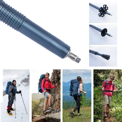 Multifunctional Aluminum Alloy Trekking Poles Durable Lightweight Adjustable Walking Sticks For Outdoor Hiking Camping