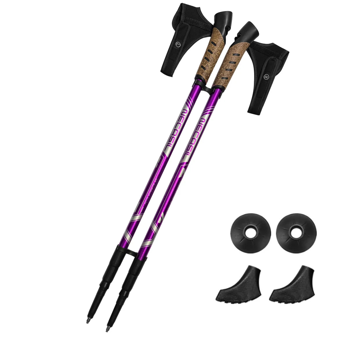 2PCS Nordic Walking Poles Trek Pole Telescopic Alpenstock 7075 Aluminum Alloy Shooting Crutch Senderismo Walking Stick Hiking