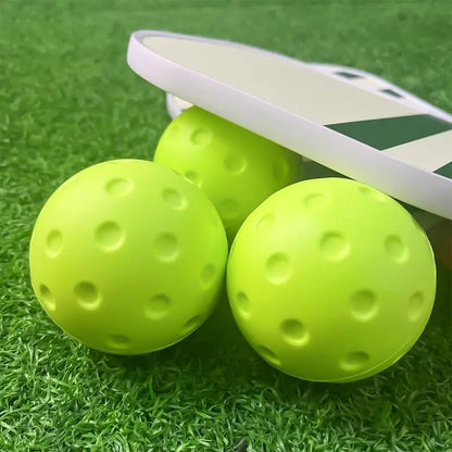 3PCS Indoor Pickleball Balls Silent Pickleballs 74mm Quite Warm Up Pickleball Drills Soft Hollow Practice Low Noise Pickle Ball