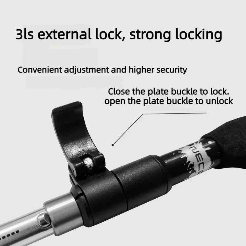Walking Cane Telescopic Baton Folding Walking Sticks Aluminum Alloy Crutches Trekking Cane Hiking Trekking Poles North Pole