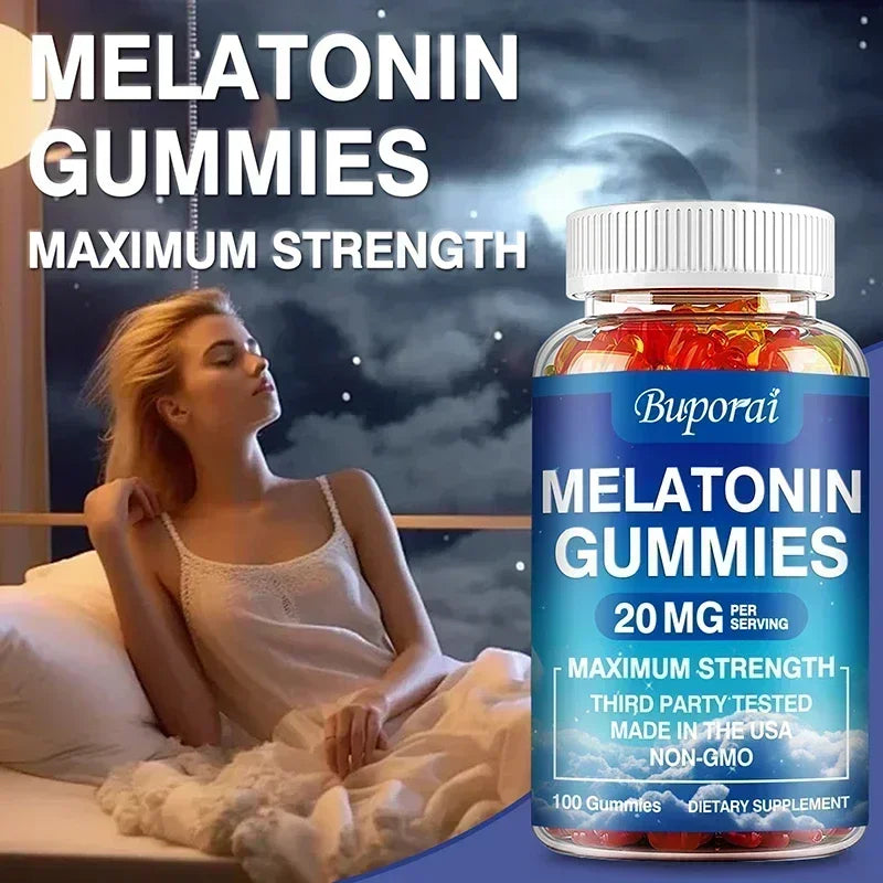 Melatonin 20 Mg Gummies - Relieve Insomnia Healthy Sleep Quality Deep Sleep Stress Relief