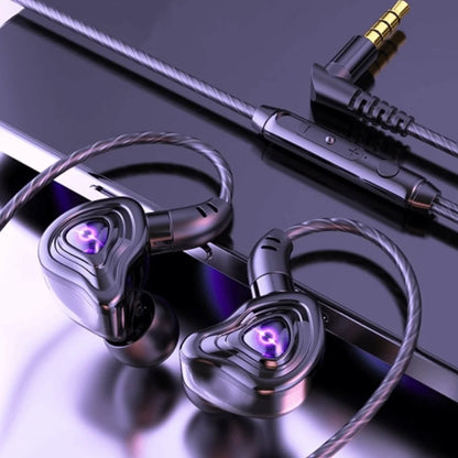 Music Earphones 3.5mm Esports Wired Earphone Elbow HiFi Stereo in Ear Earphones Microphone Surround Bass Wired Headset Running