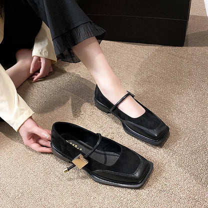 Women's Single Shoes 2026 New Style Low Heel Square Toe Mary Jane Women's Retro Large Size Shoes Designer Sneakers for Women