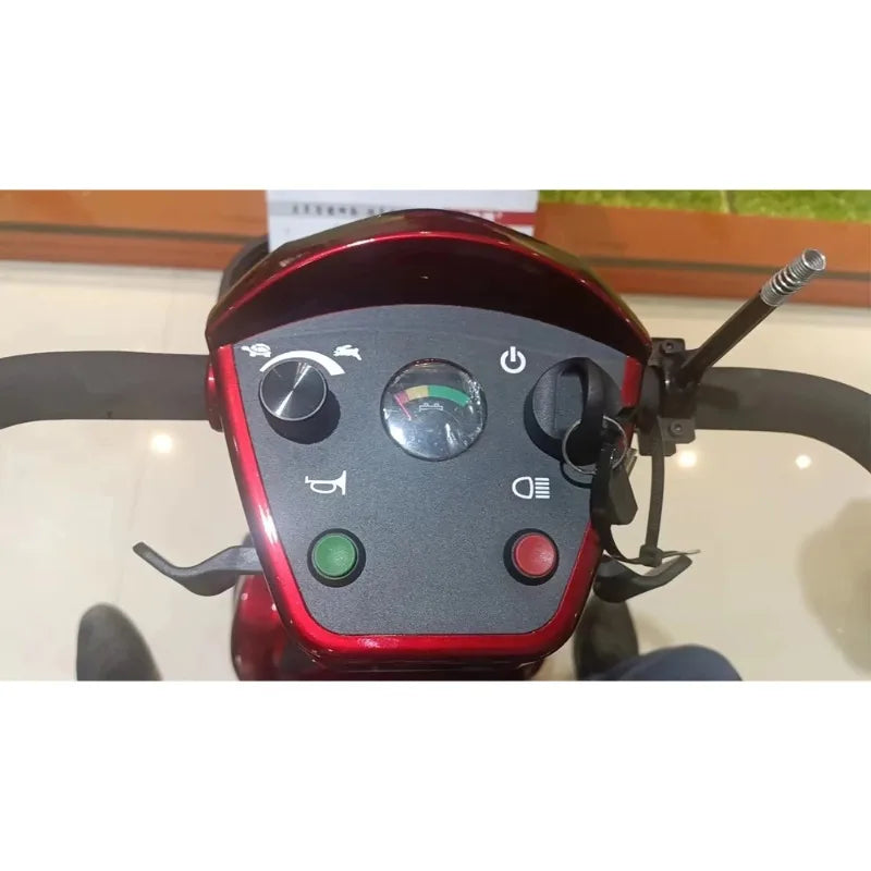 Portable Folding Mobility Scooter 250W 24V Elderly 4 Wheel Mobility Electric Scooter with Basket Lightweight E-bike Long Range
