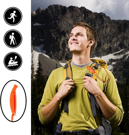 1PC Emergency Whistles with Lanyard Safety Whistles for Kayak Life Jackets Lifeboats Fishing Boats Camping Hiking Hunting