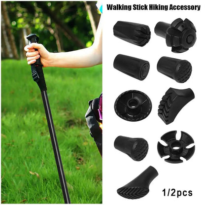 Useful 1PC Black Nordic Style Walking Poles Trek Pole Telescopic Alpenstock Crutch Walking Stick Hiking Accessories