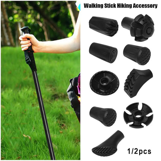 Useful 1PC Black Nordic Style Walking Poles Trek Pole Telescopic Alpenstock Crutch Walking Stick Hiking Accessories