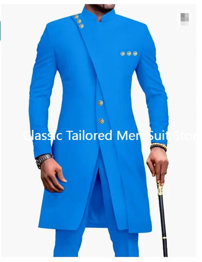 White Luxury Suits For Men Slim Fit Prom Party Wedding Groomsmen Groom Suit Tuxedo 2Pcs Fashion Costume Homme Blazer Pants