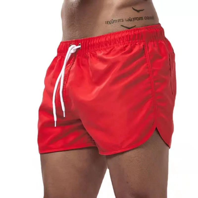 Men's Swim Shorts Swim Trunks Quick Dry Board Shorts Bathing Suit Breathable Drawstring With Pockets for Surfing Beach Summer