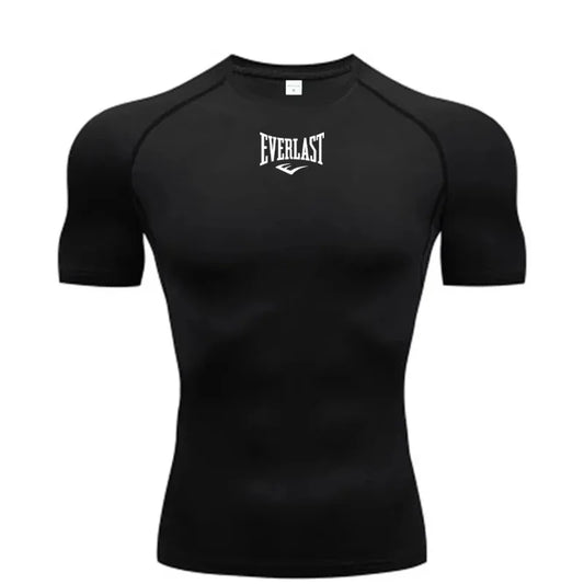 Sportswear Sweatshirts for Men's Running Compression T-Shirt Short Sleeve Gym Casual Workout Fitness Jogging Fashion Tight Fit