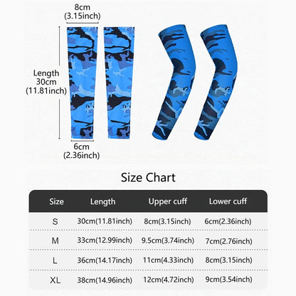 GTUBIKE 1 Pair Sports Cooling Arm Sleeves Basketball Cycling Arm Covers Outdoor Sports Mosquito and UV Protection Sleeves