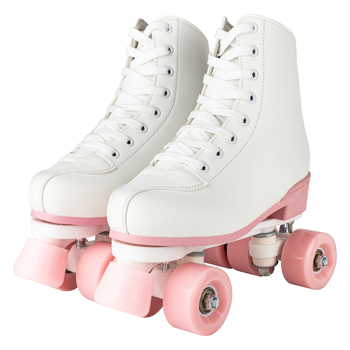 size 32 -41 Leather Double Row Roller Skates Inline Skate Shoes 4 Wheels Sneakers Women Men Adults Outdoor Sports Ice Skating