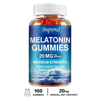 Melatonin 20 Mg Gummies - Relieve Insomnia Healthy Sleep Quality Deep Sleep Stress Relief