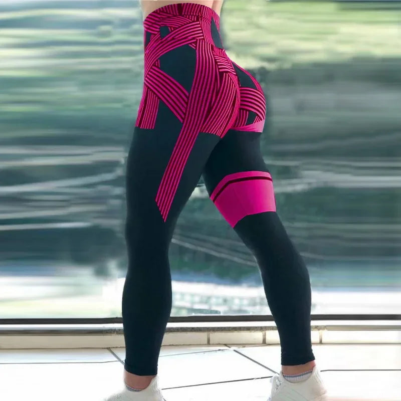 Leggings Women Sexy Sport Gym Training Print High Waist Yoga Pants Fitness Joggings Running Workout Legging Womens Clothing