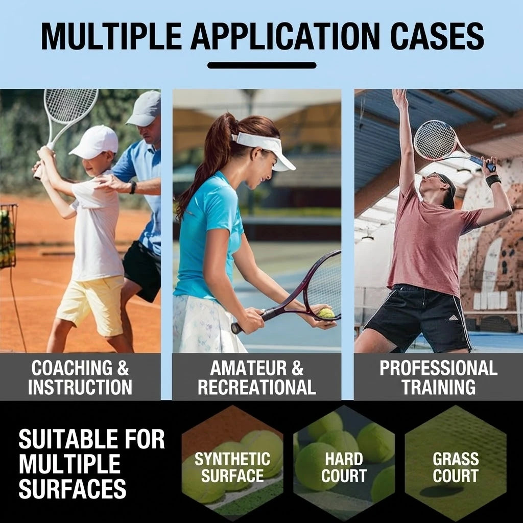 10-Pack Tennis Balls, Training Tennis Balls, High-Elasticity and Durable Fitness Practice Tennis Balls