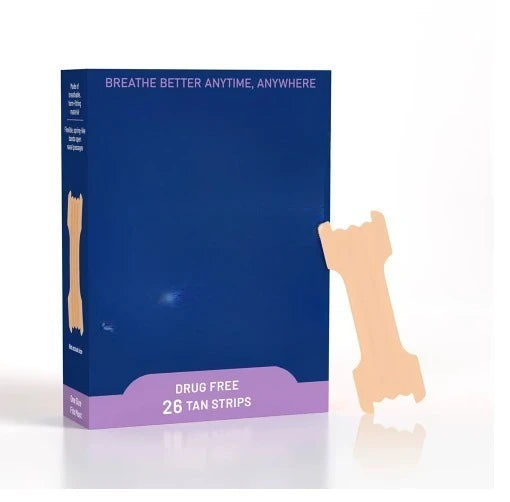 Breathe Right Sport Nasal Strips, Sweat‑Resistant ActiveVent Tan 44 Counts, Extra Strength Drug‑Free, Secure Hold During Workout, Easier Nasal Breathing for Sports Exercise & Sleep