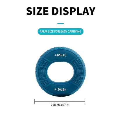 Hand Grip Ring with Silicone Carpal Expander, Strength Training Finger Ring, Increase Muscle Power and Body Building, 20-80LB