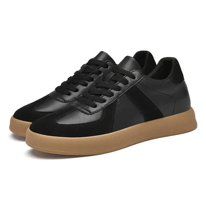 Fall Winter Invisible Heightening Men's Shoes 8cm Leisure Sports Shoes Fashionable Retro Men's Sneakers Breathable Leather