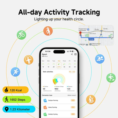 2026 New Intelligent Fitness Tracker for Men and Women Sleep Monitoring 170+Sports Modes Couple Fitness Gift IPX8 SmartBracelet