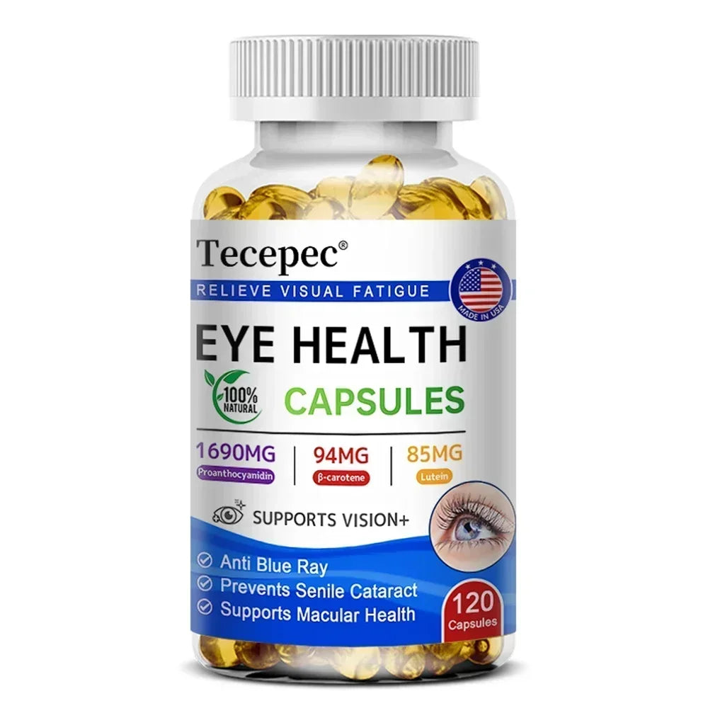 Lutein +Proanthocyanidin - Super Vision Support Supplement, Supports Eye Health, 120 Softgels