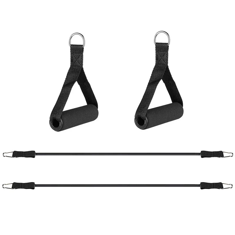 2Pcs of Professional Rope Grip Gym Exercise Resistance Bands with Anti Slip Handles Fitness Accessories