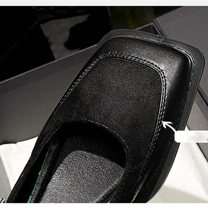 Women's Single Shoes 2026 New Style Low Heel Square Toe Mary Jane Women's Retro Large Size Shoes Designer Sneakers for Women