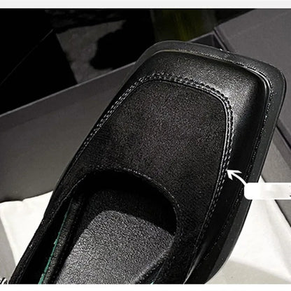 Women's Single Shoes 2026 New Style Low Heel Square Toe Mary Jane Women's Retro Large Size Shoes Designer Sneakers for Women