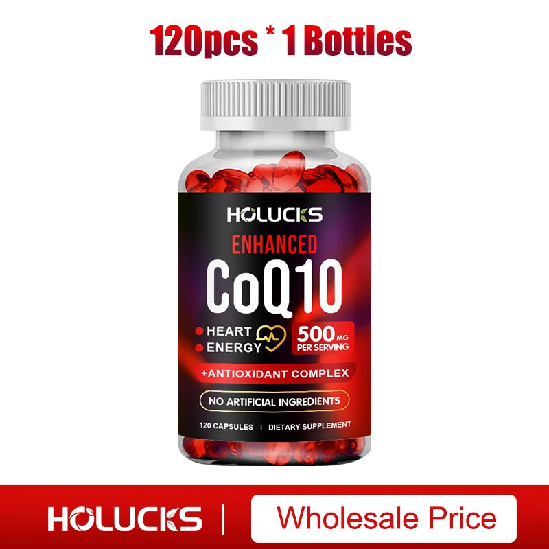 Coenzyme Q10 Supplement, for Heart & Cardiovascular Health Energy Boost, Blood Pressure Balance, Brain Function Support