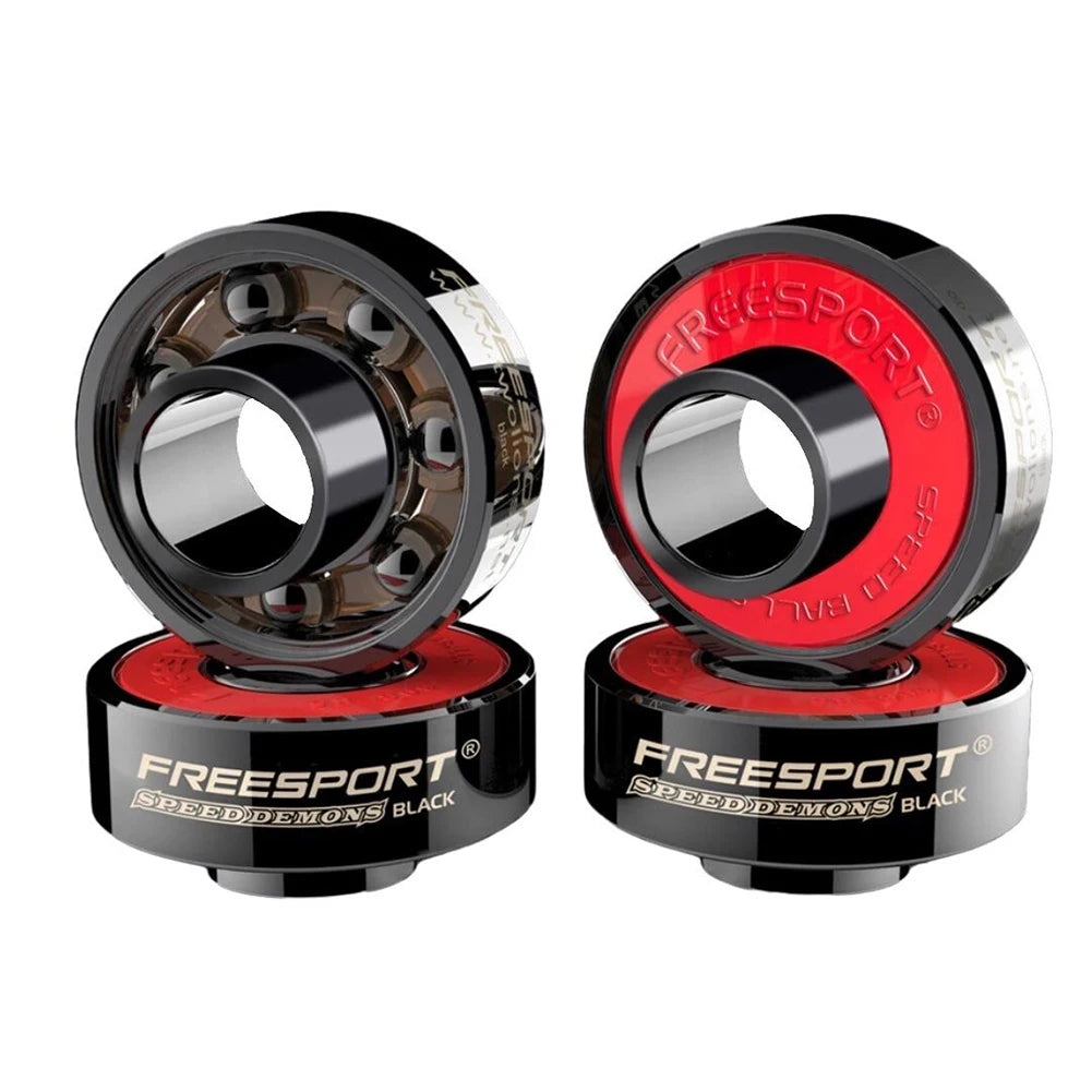 608 Hybrid Black Ceramic Bearings for Inline Skate or Skateboard Scooter Longboard (Pack of 8)