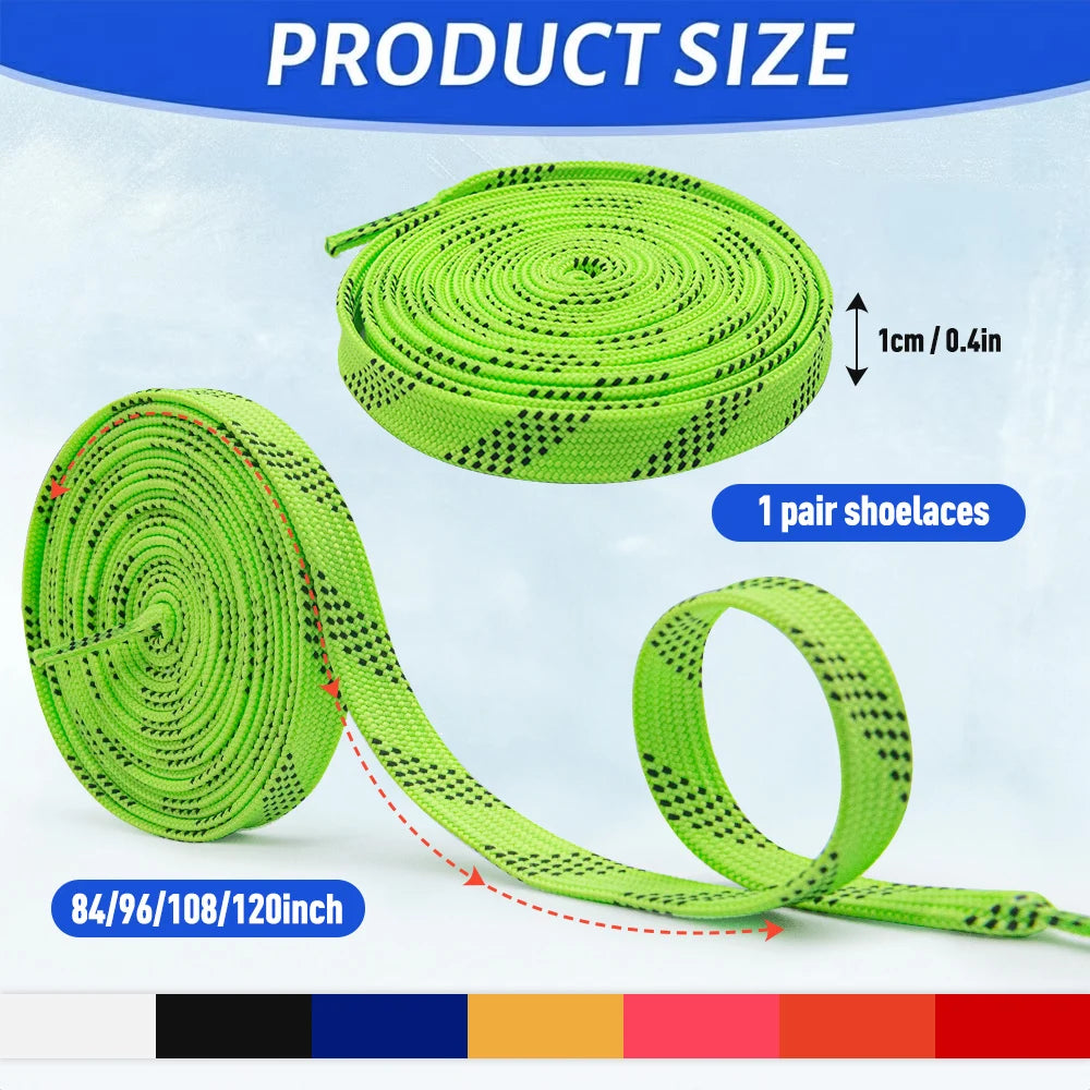 UICE Ice Hockey Skate Laces 84/96/108/120inch Skates Hockey Shoe Lacer Dual Layer Braid Reinforced Hockey Accessories