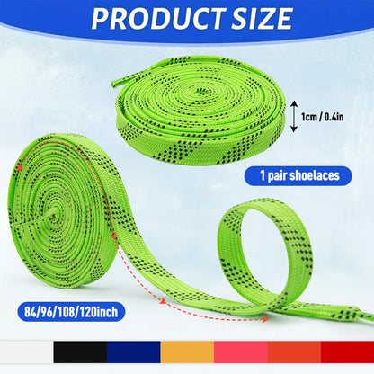UICE Ice Hockey Skate Laces 84/96/108/120inch Skates Hockey Shoe Lacer Dual Layer Braid Reinforced Hockey Accessories