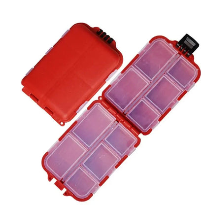 Fishing Tackle Box 10 Compartment Lure Hook Storage Case Double Sided Fishing Tool Organizer Multifunctional Bait Containe