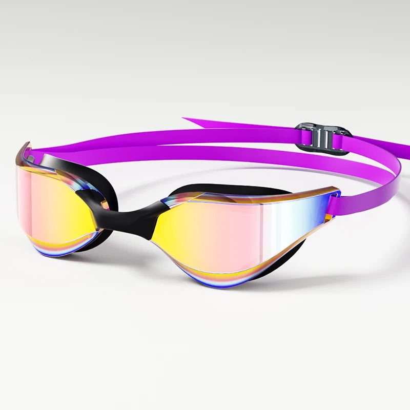 Professional Adult Racing Swim Goggles - High Definition, Waterproof, Anti-Fog, Wide-Angle Lenses with Adjustable Strap