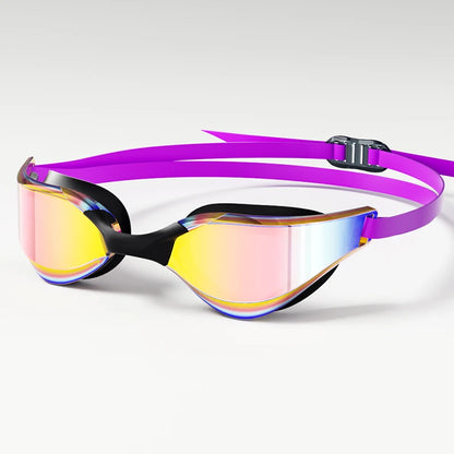 Professional Adult Racing Swim Goggles - High Definition, Waterproof, Anti-Fog, Wide-Angle Lenses with Adjustable Strap