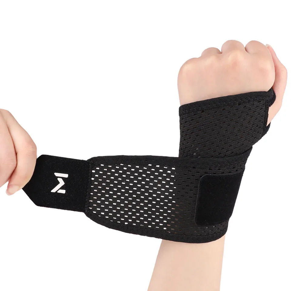 GTUBIKE 1PCS Breathable Wrist Support Brace for Gym/Work - Adjustable Compression Sleeve, Arthritis & Carpal Tunnel Relief