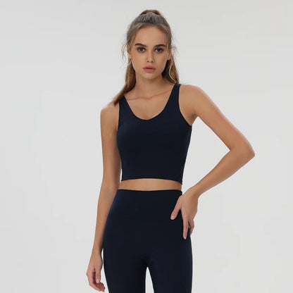 Women Yoga Vest Workout Pilates Activewear Tops Running Gym Pretty Workout Clothes Sports Bras Active Wear Female Camisole Bra