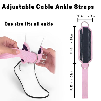 Cable Ankle Straps Double D-Ring Ankle Cuffs For Gym Workouts Glutes Legs Strength Training Brace Support Sport Safety Abductors