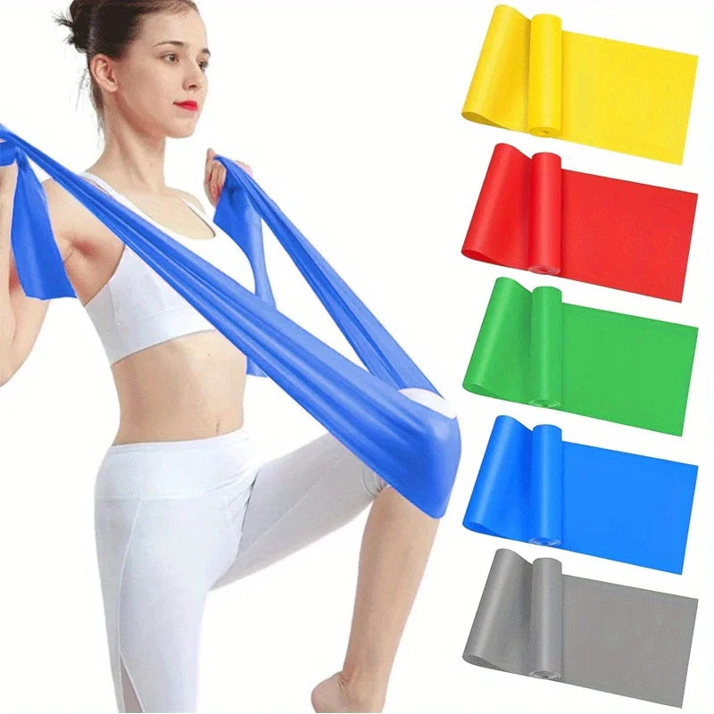 2/3/4/6 Pcs Yoga Resistance Bands: TPE Elastic Stretch Bands for Physical Therapy,Fitness,Yoga,Pilates,Rehabilitation & Strench