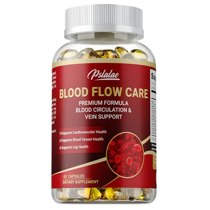 Blood Flow Care Supplement - Supporting Blood Circulation, Promotes Leg Vein, Heart, Blood Vessel and Cardiovascular HealthSuppl