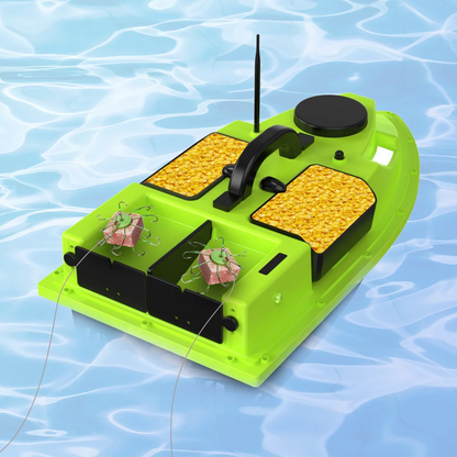 GPS Fishing Bait Boat With Fish Finder - Large Battery RC Remote Control Boat For Bass Lure Fishing, New Durable Plastic Design