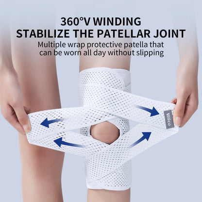 1PC Sports Kneepad Men Women Pressurized Elastic Knee Pads Arthritis Joints Protector Fitness Gear Volleyball Brace Protector