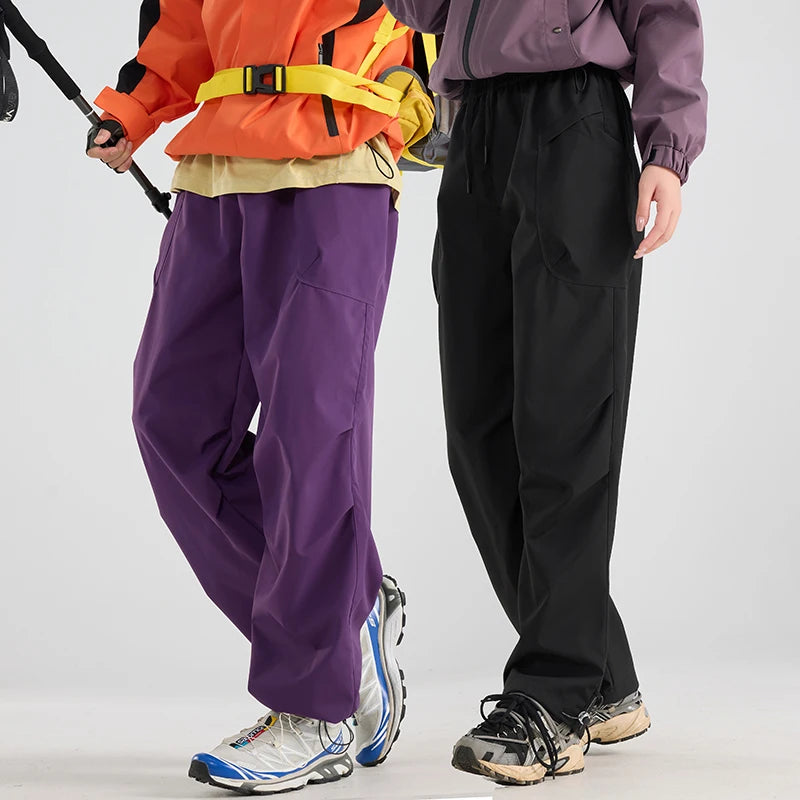 Unisex Hiking Pants Male Outdoor Detachable 3 In 1 Windproof Waterproof Climbing Trousers Women Breathable Camping Skiing Pants