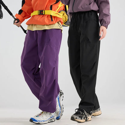 Unisex Hiking Pants Male Outdoor Detachable 3 In 1 Windproof Waterproof Climbing Trousers Women Breathable Camping Skiing Pants
